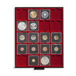 Capsules numismatiques carrées Quadrum 36mm. Paquet - 10 capsules