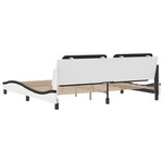 vidaXL Cadre de lit sans matelas blanc et noir 200x200 cm similicuir