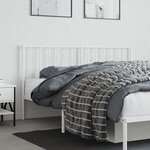 vidaXL Tête de lit de remplacement métal blanc 160 cm