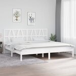 vidaXL Cadre de lit Blanc Bois de pin massif 200x200 cm