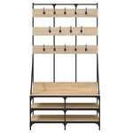 vidaXL Porte-vêtements et rangement des chaussures chêne sonoma