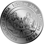 Monnaie GIN 1/500 Oz Palladium 25$ Liberia 2026 (PRÉCOMMANDE)