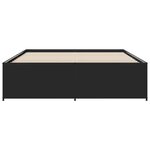 vidaXL Cadre de lit sans matelas noir 150x200 cm