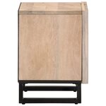 vidaXL Tables de chevet 2 Pièces 40x34x46 cm bois manguier massif blanchi