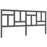 vidaXL Cadre de lit sans matelas gris 200x200 cm bois massif de pin