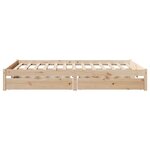 vidaXL Cadre de lit sans matelas 135x190 cm bois de pin massif