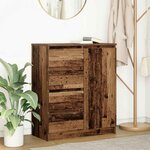 vidaXL Buffet avec tiroirs vieux bois 71x35x84 cm bois d'ingénierie