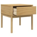 vidaXL Table de chevet FLORO marron cire 55x55x54 cm pin massif