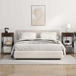 vidaXL Cabinet de chevet avec étagère 2 Pièces Chêne brun 41 x 31 x 76 cm