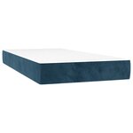 vidaXL Sommier à lattes de lit et matelas et LED Bleu foncé 80x200 cm