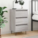 vidaXL Table de chevet sonoma gris 40x35x69 cm bois d'ingénierie
