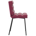 vidaXL Chaises à manger lot de 2 Rouge bordeaux Velours