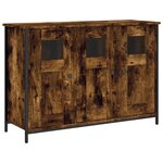vidaXL Buffet chêne fumé 100x35x70 cm bois d'ingénierie