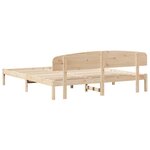 vidaXL Cadre de lit Marron 200 x 200 cm Bois de pin massif
