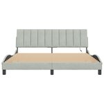 vidaXL Cadre de lit avec LED sans matelas Hanko gris clair 180x200cm velours