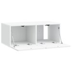 vidaXL Meuble TV mural Blanc 78 5 x 41 x 30 cm Bois d'ingénierie