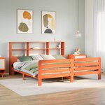 vidaXL Cadre de lit sans matelas cire marron 180x200cm bois pin massif