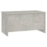 vidaXL Table basse gris béton 102x55 5x52 5 cm bois d'ingénierie