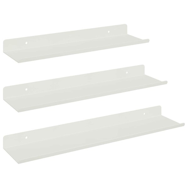 vidaXL Étagère flottante 3 Pièces Blanc 40 x 9 x 2 5 cm Acier