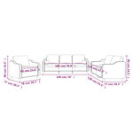 vidaXL Ensemble de canapés 3 Pièces avec coussins taupe tissu