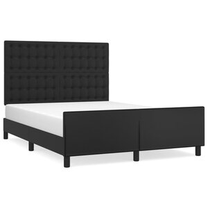 vidaXL Cadre de lit sans matelas noir 140x200 cm similicuir