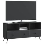 vidaXL Meuble TV avec tiroir Noir 102 x 34 5 x 50 cm Bois d'ingénierie