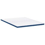 vidaXL Coussins de Matelas Blanc et bleu 140 x 200 cm