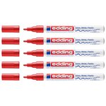 Marqueur Peinture Brillante 751 Rouge Pointe Ronde 1-2 mm x 5 EDDING