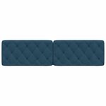 vidaXL Coussin de tête de lit bleu 200 cm velours