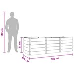 vidaXL Jardinière surélevée Marron 300 x 100 x 91 cm WPC et Aluminium