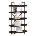 vidaXL Bibliothèque 5 niveaux chêne fumé 100x33x180 5 cm