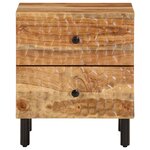 vidaXL Tables de chevet 2 Pièces 40x33x46 cm Bois d'acacia massif