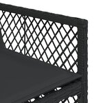 vidaXL Ensemble à manger de jardin 17 Pièces coussins noir résine tressée