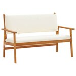 vidaXL Ensemble de canapé de jardin 3 pièces avec des coussins en bois d'acacia solide.