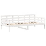 vidaXL Lit de jour avec toit sans matelas blanc 80x200 cm bois massif
