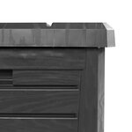 vidaXL Boîte à coussins d'extérieur anthracite polypropylène