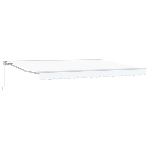 vidaXL Auvent rétractable manuel Blanc 4 × 3 5 m