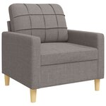 vidaXL Ensemble de canapés 3 Pièces taupe tissu