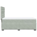 vidaXL Sommier à lattes de lit et matelas Gris clair 80x200 cm Velours