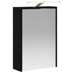 vidaXL Armoire Miroir de Salle de Bain Chêne noir 43 x 16 x 62.5 cm