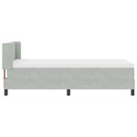 vidaXL Lit à ressorts avec matelas Gris clair 190 x 90 cm Polyester