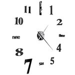 vidaXL Horloge murale 3D Design moderne 100 cm XXL Noir