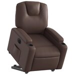 vidaXL Fauteuil inclinable électrique marron similicuir