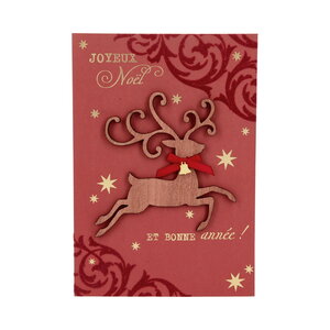 Carte De Vœux - Fêtes de Fin D'année - Joyeux Noël et Bonne Année - Cerf XIII