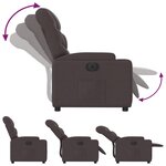 vidaXL Fauteuil inclinable électrique Marron foncé Tissu