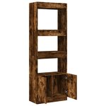 vidaXL Buffet haut 63x33x180 cm chêne fumé bois d'ingénierie
