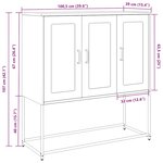 vidaXL Buffet noir 100 5x39x107 cm acier laminé à froid