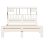 vidaXL Lit bibliothèque sans matelas blanc 140x200 cm bois pin massif