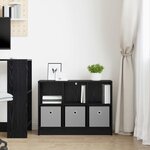 vidaXL Buffet Chêne noir 73 5 x 22 5 x 53 5 cm