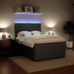 vidaXL Sommier à lattes de lit et matelas Gris foncé 140x200cm Velours